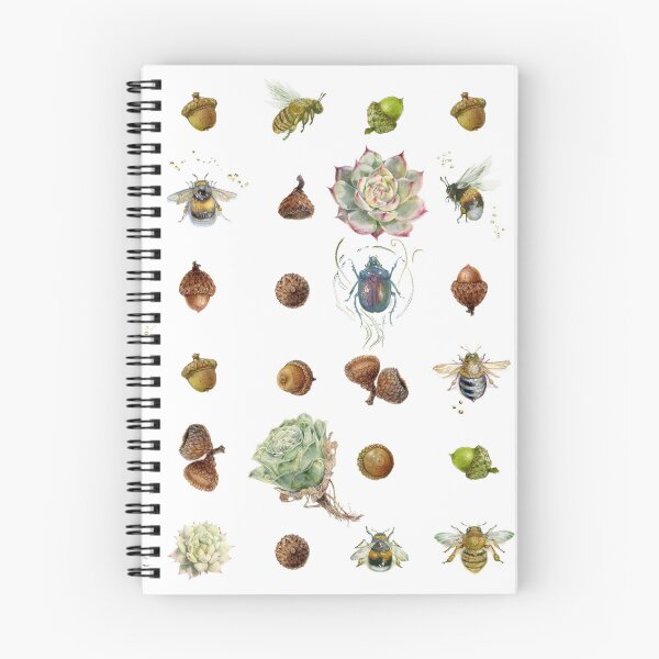 Item preview, Acorns - Bees - Succulents - Garden designed and sold by Stephanie Law.