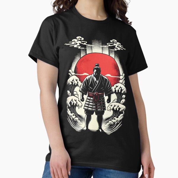 Item preview, Sumo Wrestler Red Moon Zen Waves - Neo-Japanese Anime Tattoo designed and sold by chantastical.