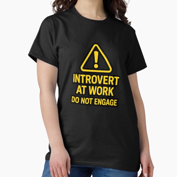 Item preview, Introvert at Work – Warning Sign for Quiet Focus designed and sold by LaserKey.