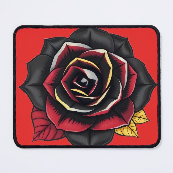 Item preview, Beautiful black, red, and silver trimmed rose with gold and red leaves designed and sold by Art by Dannalynn.
