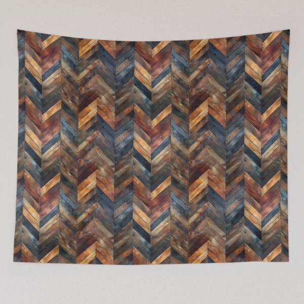 Item preview, Rustic Herringbone Wood Parquet designed and sold by NTGUILTY.