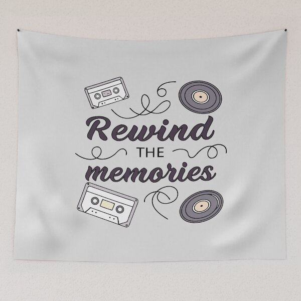 Item preview, Retro "Rewind The Memories" Ideal Gift designed and sold by Indoni.