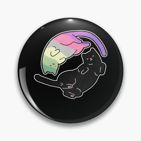 Item preview, Genderfae Cat Yin Yang LGBT Pride Flag designed and sold by Clara Hollins.