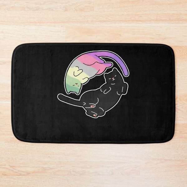 Item preview, Genderfae Cat Yin Yang LGBT Pride Flag designed and sold by Clara Hollins.