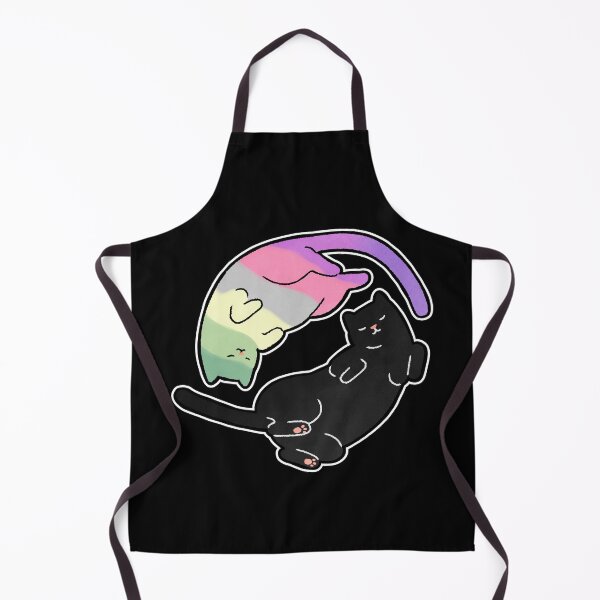 Item preview, Genderfae Cat Yin Yang LGBT Pride Flag designed and sold by Clara Hollins.