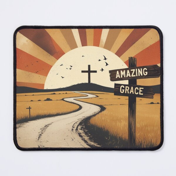 Item preview, Retro Path to the Cross – Amazing Grace, John 8:12 ✝️? designed and sold by Kingdom-Mindset.