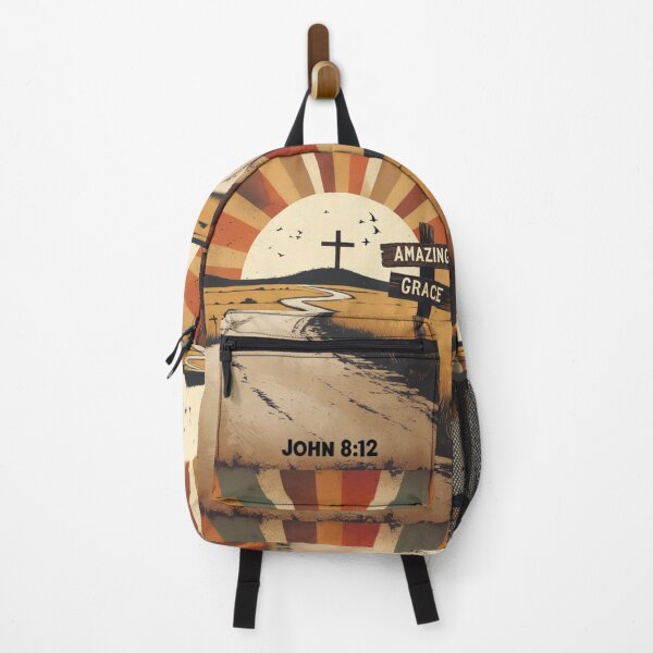 Item preview, Retro Path to the Cross – Amazing Grace, John 8:12 ✝️? designed and sold by Kingdom-Mindset.