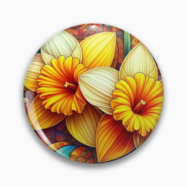 Item preview, Geometric Daffodil Artwork designed and sold by purplesensation.