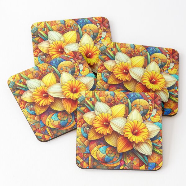 Item preview, Geometric Daffodil Artwork designed and sold by purplesensation.