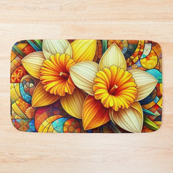 Item preview, Geometric Daffodil Artwork designed and sold by purplesensation.
