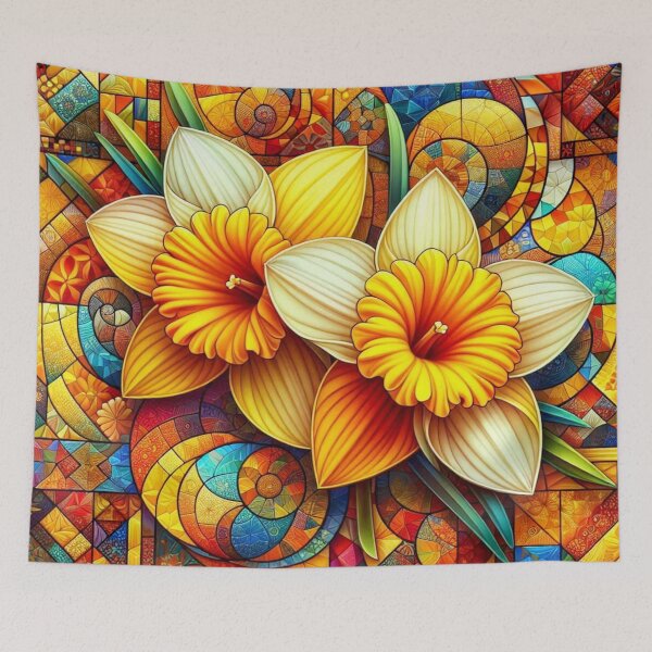 Item preview, Geometric Daffodil Artwork designed and sold by purplesensation.
