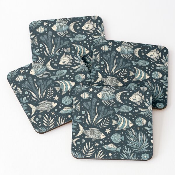 Item preview, Fish Pattern 2 designed and sold by Violently Wisconsin.