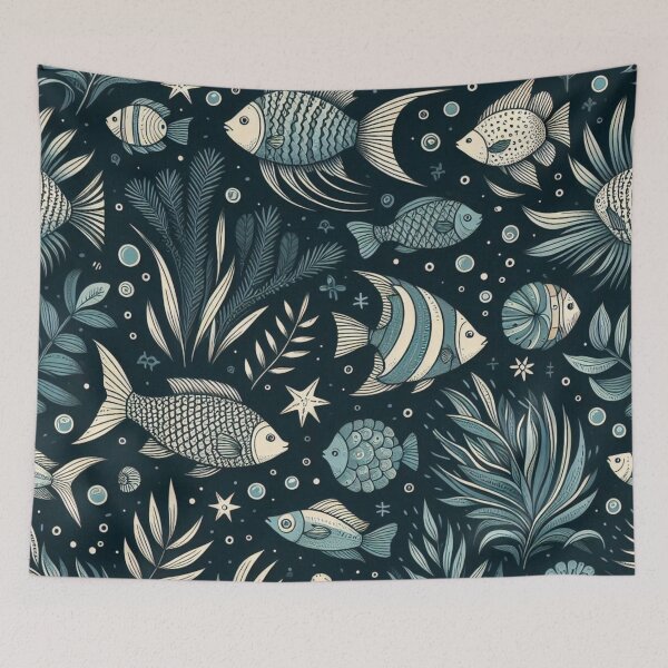 Item preview, Fish Pattern 2 designed and sold by Violently Wisconsin.
