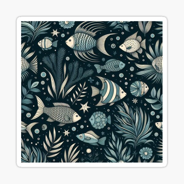 Item preview, Fish Pattern 2 designed and sold by Violently Wisconsin.