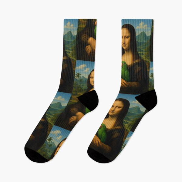 Item preview, Portrait of Roger the Parrot with the Mona Lisa designed and sold by Rorospirit.