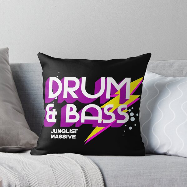 Item preview, DRUM AND BASS  - Lightning DNB (white/purple) designed and sold by Discothreadz.