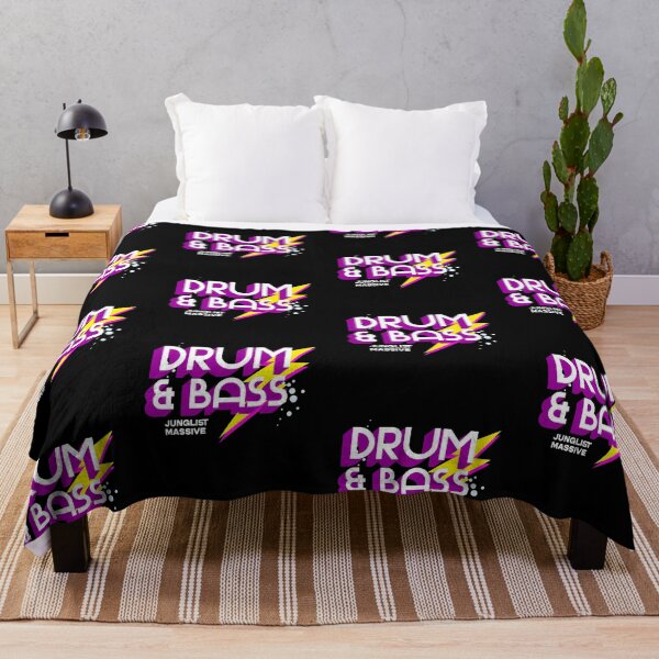 Item preview, DRUM AND BASS - Lightning DNB (white/purple) designed and sold by Discothreadz.