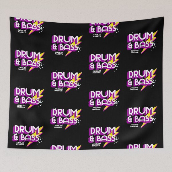 Item preview, DRUM AND BASS  - Lightning DNB (white/purple) designed and sold by Discothreadz.