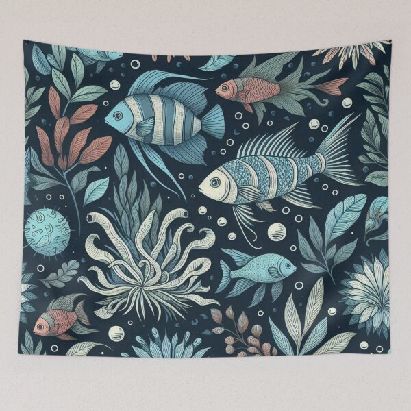 Item preview, Fish Pattern 3 designed and sold by Violently Wisconsin.