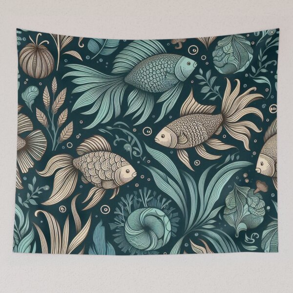 Item preview, Fish Pattern 4 designed and sold by Violently Wisconsin.