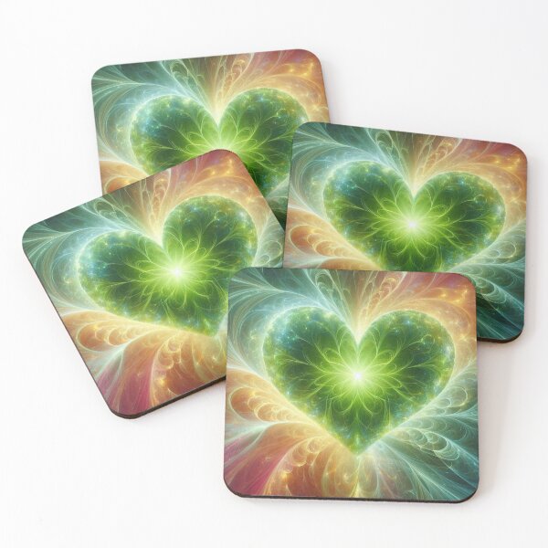 Item preview, Lime Green Fractal Heart designed and sold by connie campbell.