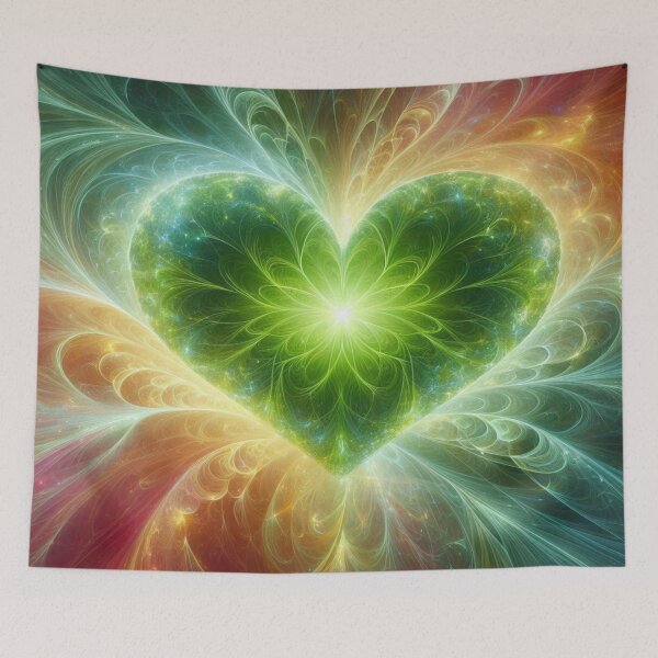 Item preview, Lime Green Fractal Heart designed and sold by connie campbell.