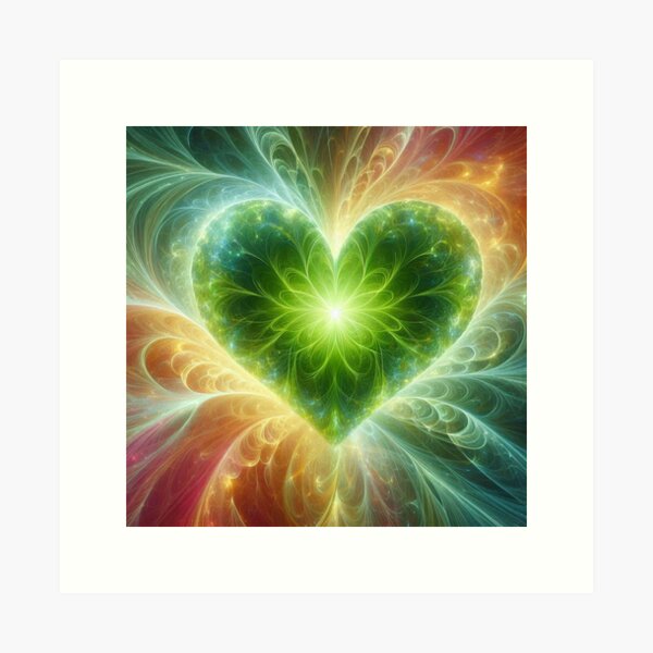 Item preview, Lime Green Fractal Heart designed and sold by connie campbell.