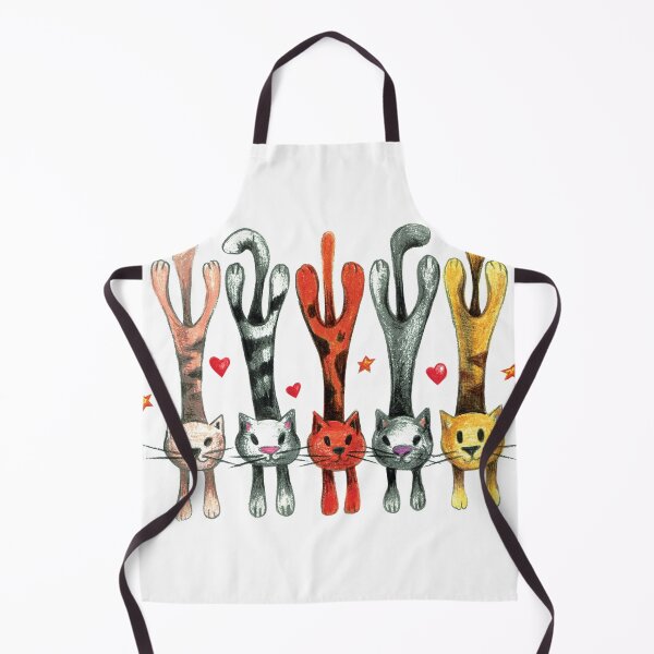 Item preview, Stretching Cats Staring at You – Funny and Cute Cat Illustration designed and sold by Yellow-Cat.