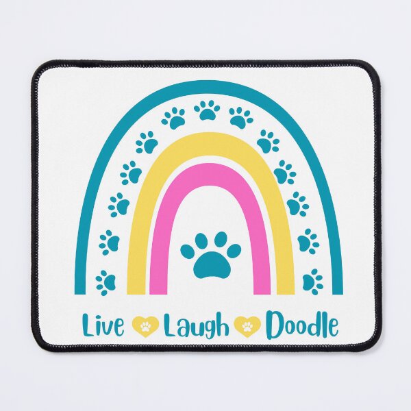 Item preview, Live Laugh Love Doodle - Teal & Yellow Rainbow designed and sold by teesbymcab.