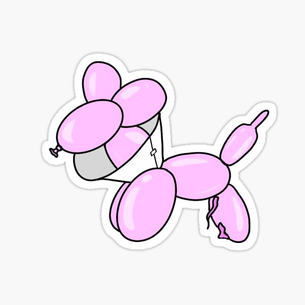 Artikel-Vorschau von Rosa Ballonhund in einem Kegel, designt und verkauft von haleykersley.