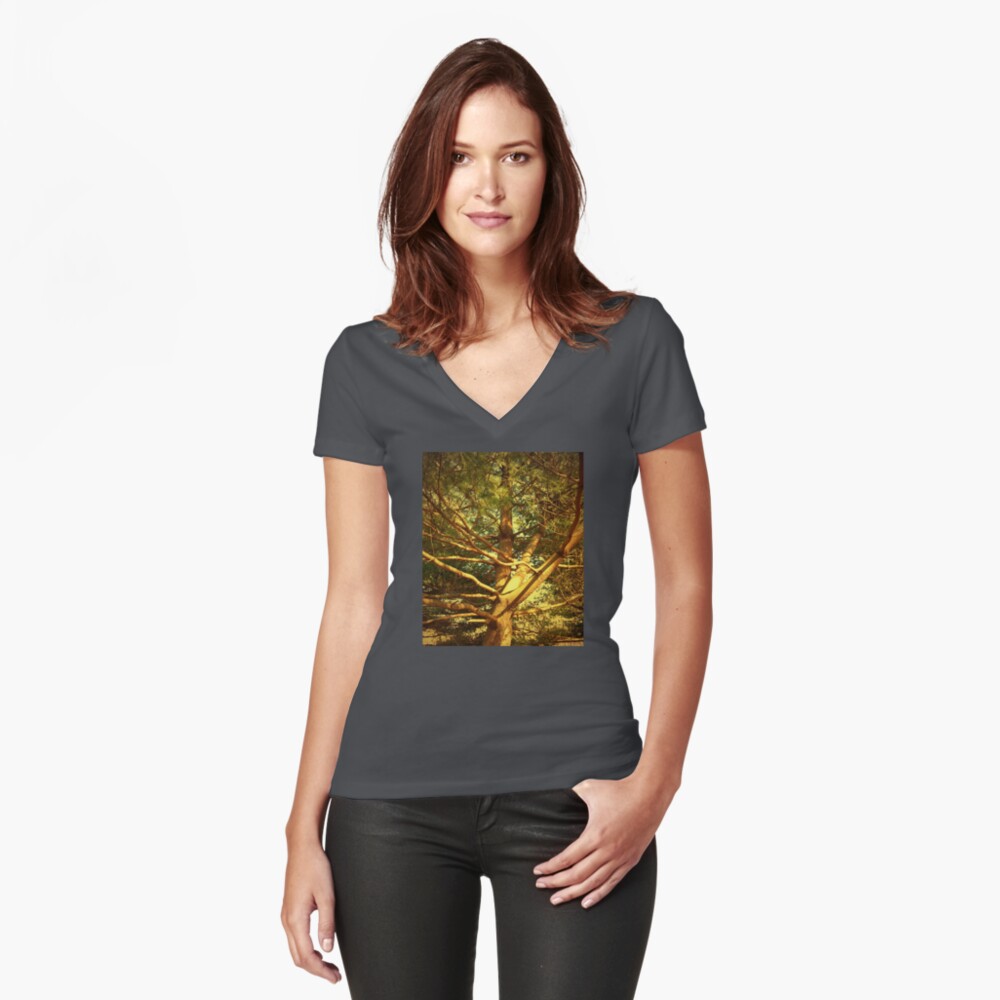 Item preview, Fitted V-Neck T-Shirt designed and sold by OneDayArt.