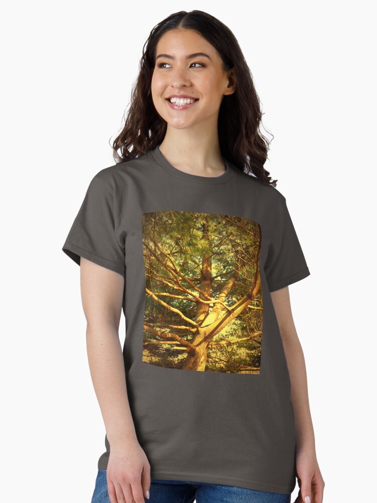 Thumbnail 2 of 7, Classic T-Shirt, Golden Pine Tree designed and sold by OneDayArt.