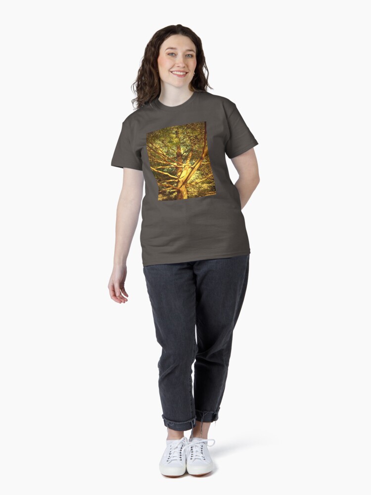 Thumbnail 4 of 7, Classic T-Shirt, Golden Pine Tree designed and sold by OneDayArt.