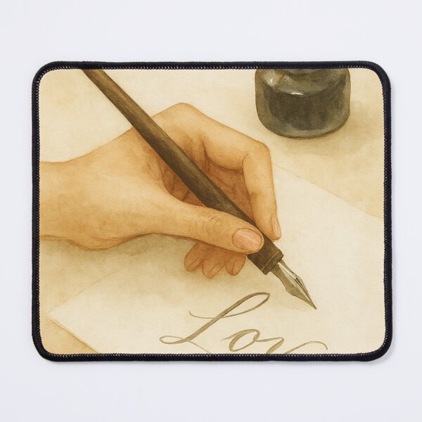 Item preview, Love Calligraphy Illustration with Hand and Ink in Warm Vintage Tones designed and sold by Lacritsa .