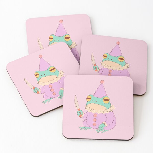 Item preview, Pastel Clown Frog with Knife Funny Unhinged  designed and sold by Jess.a.creates.
