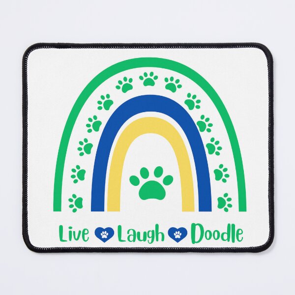 Item preview, Live Laugh Love Doodle - Green & Blue Rainbow designed and sold by teesbymcab.