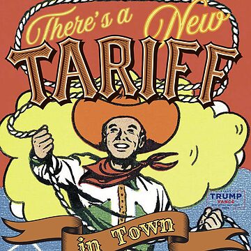 Artwork thumbnail, Lasso a New Tariff in Town Vintage Western Americana by AmericaThreads