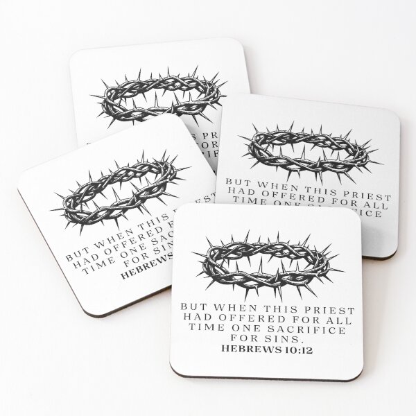 Item preview, He Paid For All Time One Sacrifice - Hebrews 10:12 - Christian Design designed and sold by MoriaStore.