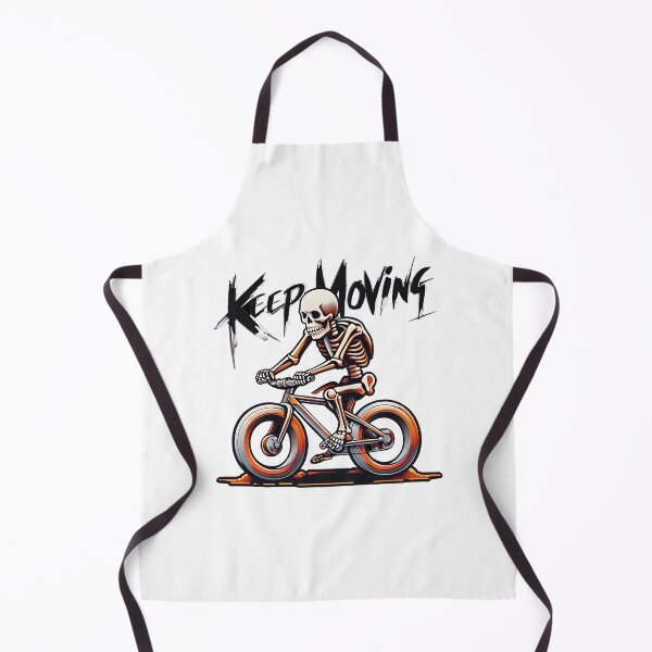Item preview, Skeleton Riding Bicycle with "Keep Moving" Text designed and sold by Nouveaupattern.