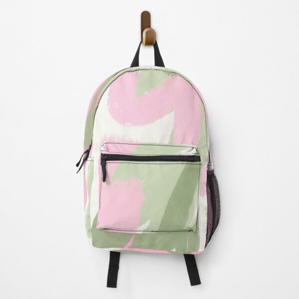 Item preview, Abstract Brush Strokes in Pink and Sage Green designed and sold by JulzPink.