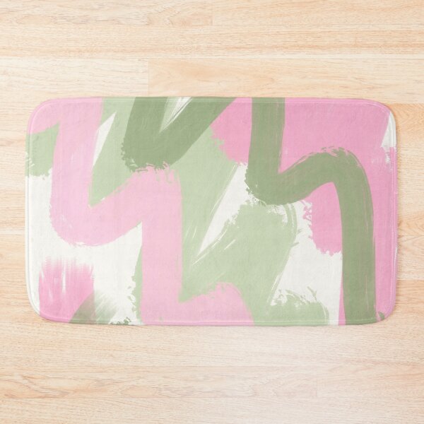 Item preview, Abstract Brush Strokes in Pink and Sage Green designed and sold by JulzPink.