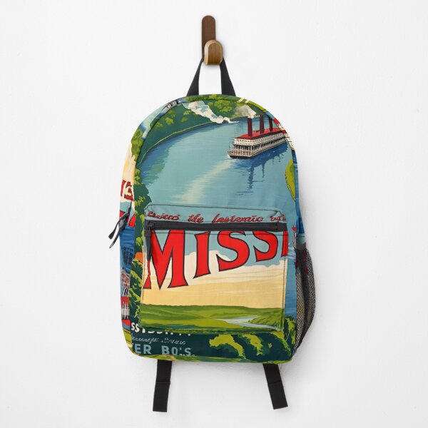 Item preview, Mississippi River vintage travel poster designed and sold by Rue Design Company.