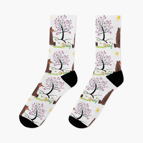 Item preview, Bear observes the blooming tree and bird designed and sold by LaUnArt.