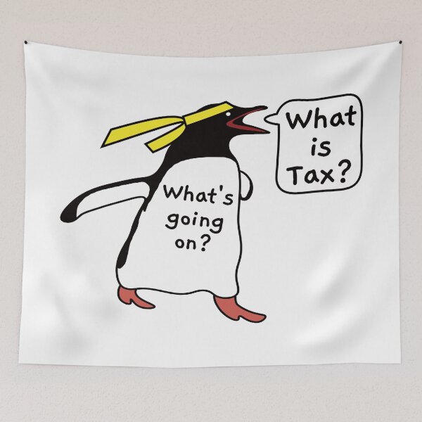 Item preview, No More Tariffs. penguin. designed and sold by EunsooLee.
