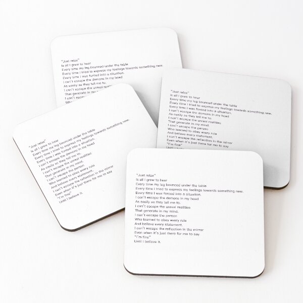 Item preview, Poem based on anxiety designed and sold by Picture-Pattern.