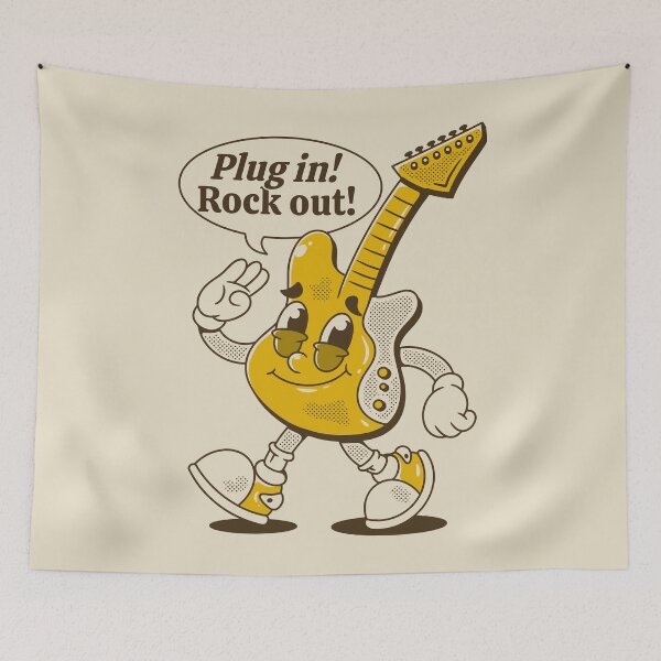 Item preview, Plug in! Rock out!. Electric guitar character designed and sold by adipra.