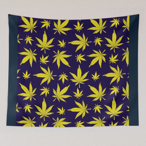 Item preview, Blue Pattern with Cannabis Leaf designed and sold by Sweetvoilet.