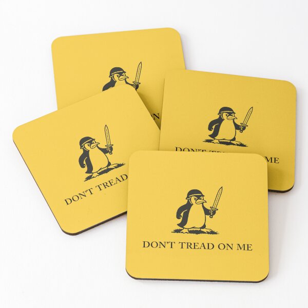 Item preview, Anti-Trump Tariff Don't Tread on Me Penguin Flag - Gadsden flag parody, trade war, economy, liberal, protest, democrat designed and sold by hitechmom.