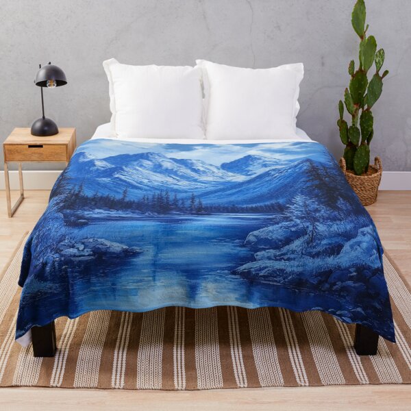 Item preview, Beautiful shades of blue mountain landscape designed and sold by dcrc.