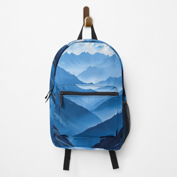 Item preview, beautiful shades of blue mountain landscape designed and sold by dcrc.